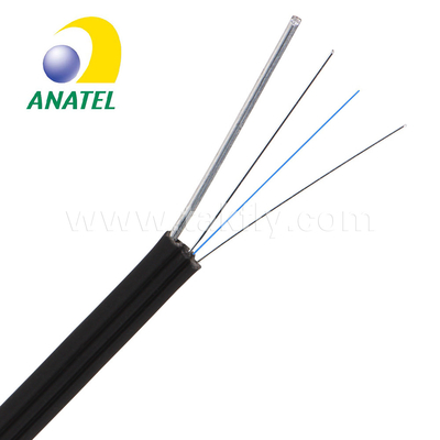 Câble d'interface extérieur de fibre de 2 noyaux du SM G652D de fibre de câble optique de soutien noir d'individu