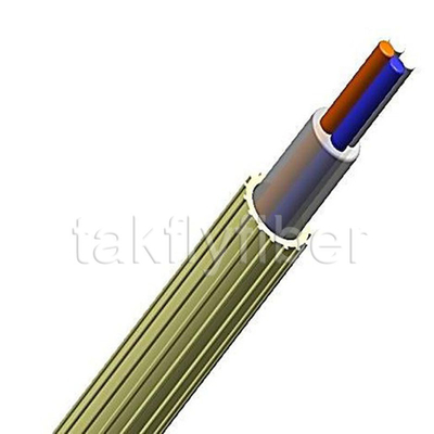 2 - 12 conception enflée de cannelure de Microduct G657A1 G657A2 de câble de bas air de frottement de fibres