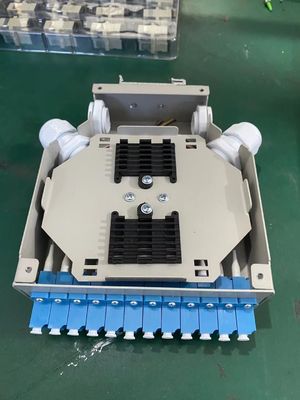 Boîte de bornes DIN à fibre optique en aluminium monté sur rail LC/Sc Sx/Dx pour télécommunications FTTX