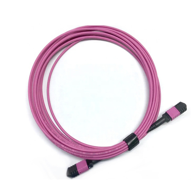 Élite Multimode OM4 50/125 PLENUM OFNP Type B MPO Patch Cord 3.0mm Cable 10m 33ft MTP-12 PC féminin à MTP-12 PC féminin