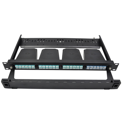 Panneau d'adaptateur de cassette MPO-LC 1U monté sur un rack avec 96F nombre de fibres Taille 430*338,5*43,6mm