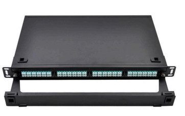 96F Panneau d'adaptateur de cassette 1U Monture de rack Panneau de patch MPO pour centre de données Hauteur 1U