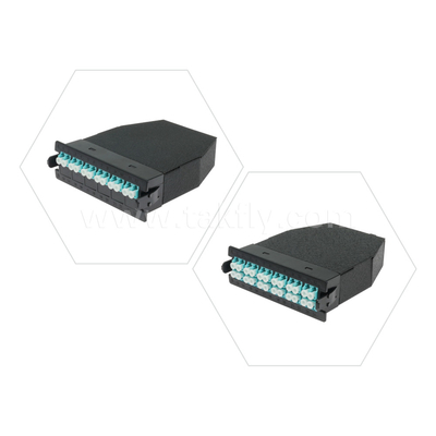 Gestion du panneau de patch MTP MPO en fibre optique noire pour le centre de données FTTX