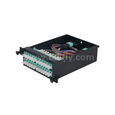 Fibre optique MPO Cassette MTP Panneau de patch en alliage d'aluminium Gestion du type glissant pour le centre de données FTTX