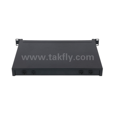Fibre optique MPO Cassette MTP Panneau de patch en alliage d'aluminium Gestion du type glissant pour le centre de données FTTX