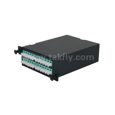 Fibre optique MPO Cassette MTP Panneau de patch en alliage d'aluminium Gestion du type glissant pour le centre de données FTTX