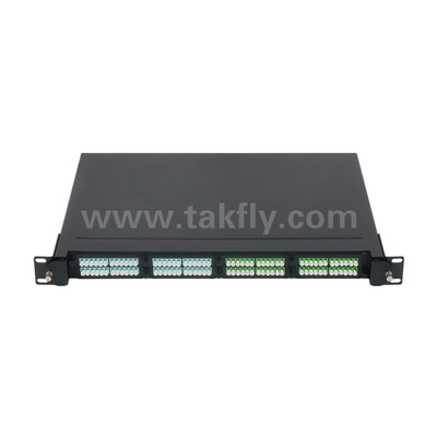 Fibre optique MPO Cassette MTP Panneau de patch en alliage d'aluminium Gestion du type glissant pour le centre de données FTTX