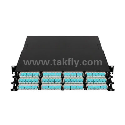 La cassette 144 de noyaux de la cassette 144 du tableau de connexions MPO MPO fibre optique à très haute densité pour le centre de données FTTX