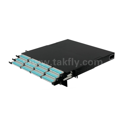 Fibre optique MPO Cassette MTP Panneau de patch 144 cœurs Super haute densité pour le centre de données FTTX