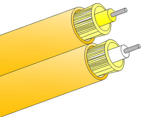 Cable à fibre optique duplex 8 faible attenuation et connecteurs SC FC ST LC MPO MU MTRJ D4 SMA