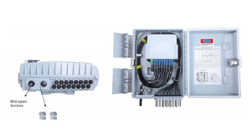 FTKS-1805-16F 16 ports Boîte de terminaison de fibre, Boîte de terminaison de câble de fibre FTTx Poids léger