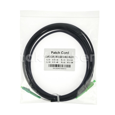 Grade de télécommunication CPR Dca Certifié 4,5 mm Double coque en fibre optique patchcord SM G657AB3 LSZH Jacket noir SCAPC à LCAPC