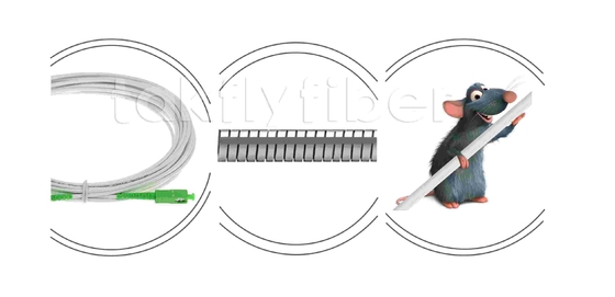 Résistant aux rongeurs G657A2 SC APC fibre optique patchcord câble blindé à fibre SM 3.0mm