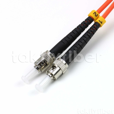 UPC MM Cordon de patch en fibre double de 3,0 mm LSZH ST à LC OM1 OM2 APC