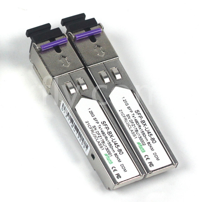 1.25G SFP BIDI Module Tx1490/Rx1550nm 80KM SMF DDM LC CISCO JUNIPER HUAWEI Compatible