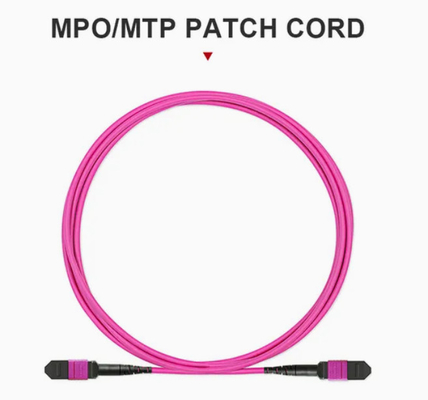 Cordon de patch en fibre optique à 12 fibres MPO/MTP flexible -20C-70C pour différents environnements