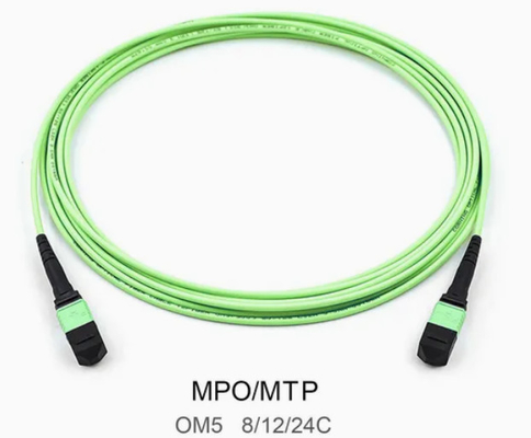 8/12/24core 2m-50m haute densité PVC/LSZH UL certification féminin/masculin MPO-MPO Sm Om3 Om4 Om5 tronc câble patch câble jumper à fibre optique