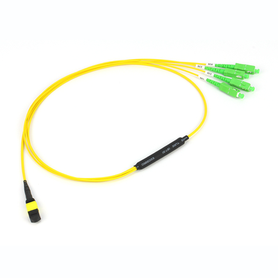 12/24/48/96/144 noyaux LC SC FC MPO MTP câble troncal Jumper câble à fibre optique