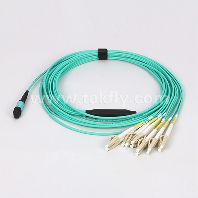 12/24/48/96/144 noyaux LC SC FC MPO MTP câble troncal Jumper câble à fibre optique