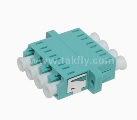 LC Quad APC Upc 4 cœurs Adaptateur à fibre optique avec bride Simplex et Duplex style de corps Perte d'insertion ≤ 0,2 dB