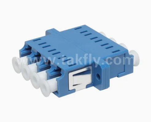 LC Quad APC Upc 4 cœurs Adaptateur à fibre optique avec bride Simplex et Duplex style de corps Perte d'insertion ≤ 0,2 dB