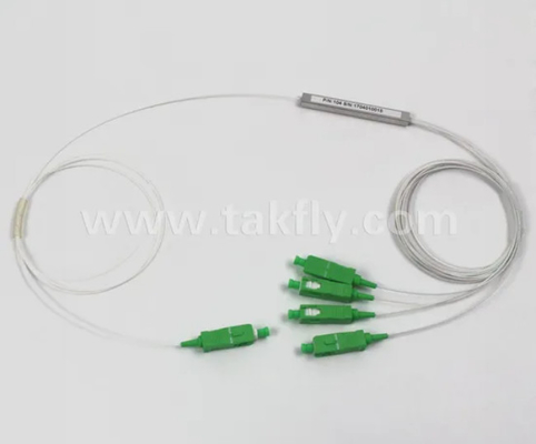 G657A1 Pré-connecteur de type fibre LC 1X8 900um Mini tube en acier Splitter PLC à fibre optique PDL≤0,4dB