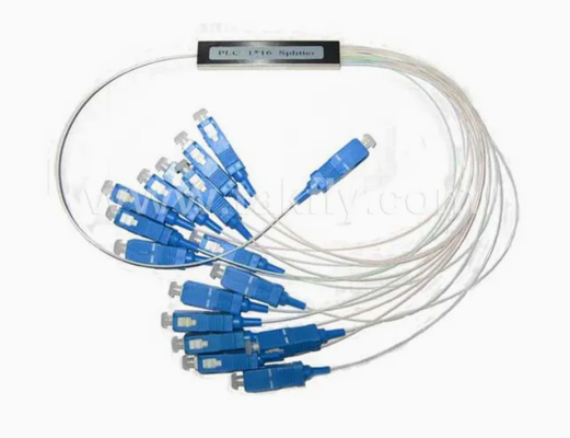 1X16 FTTX Mini tube en acier à fibre optique PLC Splitter câble diamètre 0,9 mm pour les applications FTTX