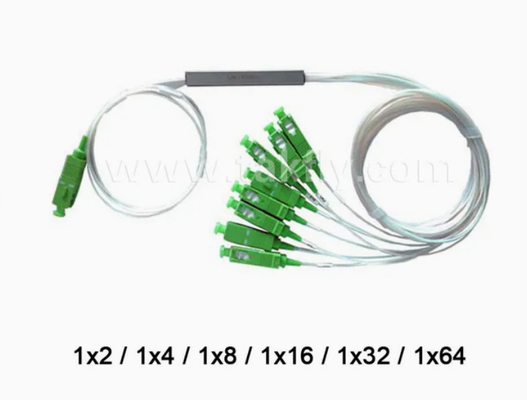 1X16 FTTX Mini tube en acier à fibre optique PLC Splitter câble diamètre 0,9 mm pour les applications FTTX