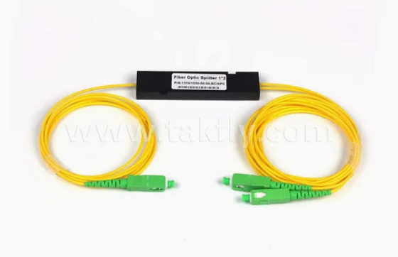 1x2 mode unique ABS SC PLC Splitter Fibre optique Sc APC 1 à 2 PLC Splitter