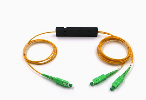 1x2 mode unique ABS SC PLC Splitter Fibre optique Sc APC 1 à 2 PLC Splitter