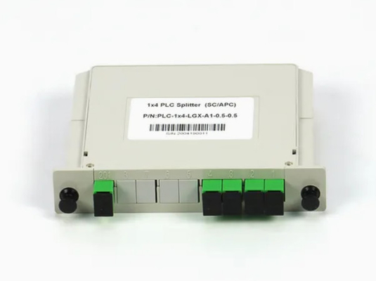 1x4 FTTX Gpon Fiber Casette Type LGX PLC Splitter avec connecteur Sc/APC Haute fiabilité et stabilité