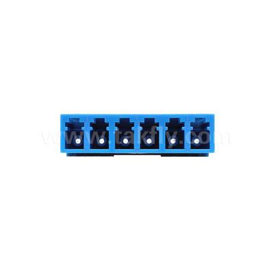 Adaptateur LC/UPC 6 voies, SM OS2, bleu, sans bride mode unique pour le réseau
