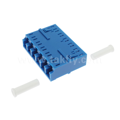 Adaptateur LC/UPC 6 voies, SM OS2, bleu, sans bride mode unique pour le réseau