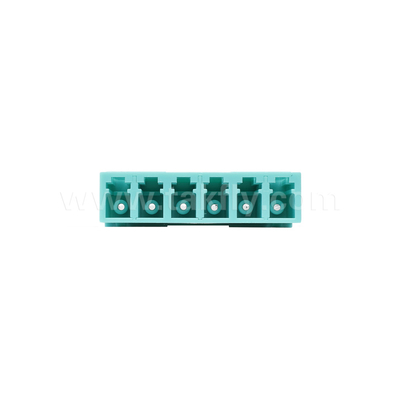 LC/PC 6 voies Adaptateur, MM OM3 ((Aqua), OM4 ((Violet) Bleu, sans bride