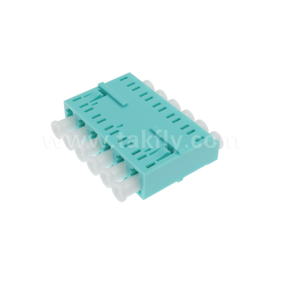 LC/PC 6 voies Adaptateur, MM OM3 ((Aqua), OM4 ((Violet) Bleu, sans bride