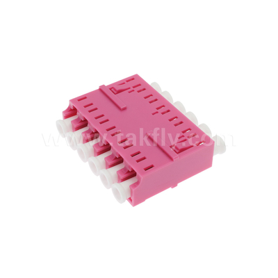 LC/PC 6 voies Adaptateur, MM OM3 ((Aqua), OM4 ((Violet) Bleu, sans bride