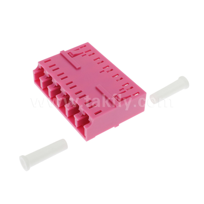 LC/PC 6 voies Adaptateur, MM OM3 ((Aqua), OM4 ((Violet) Bleu, sans bride
