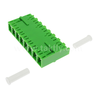 LC/UPC 8 Ports mode unique SM OS2, vert, sans bride Adaptateur optique en fibre optique pour télécommunications