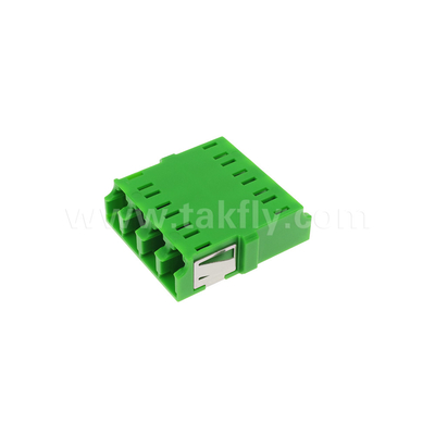 4 ports à haute densité LC/APC Quad type adaptateur d'obturateur interne mode unique OS2, vert sans bride pour le réseau