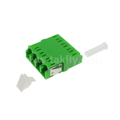 4 ports à haute densité LC/APC Quad type adaptateur d'obturateur interne mode unique OS2, vert sans bride pour le réseau