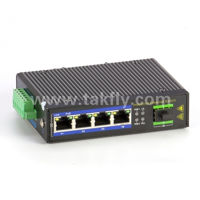 Commutateur Ethernet POE industriel 4 ports Gigabit avec emplacement SFP