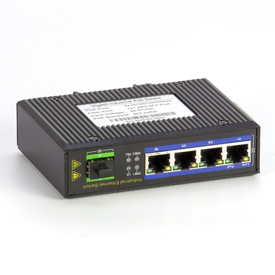 Commutateur Ethernet POE industriel 4 ports Gigabit avec emplacement SFP