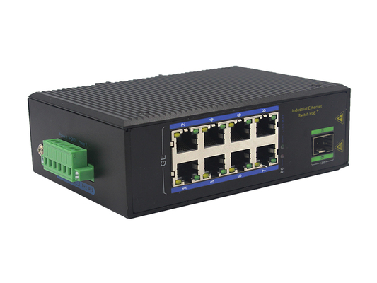 Commutateur industriel Gigabit POE à 8 ports avec montage SFP DIN-Rail