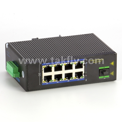 Commutateur industriel Gigabit POE à 8 ports avec montage SFP DIN-Rail