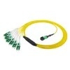 Cordon de raccordement fibre optique MTP OM5 16F mâle femelle, câble cavalier MPO