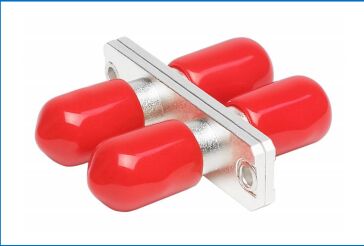 Adaptateur métallique ST Duplex - Type rectangulaire SM/MM faible IL 0,2 dB