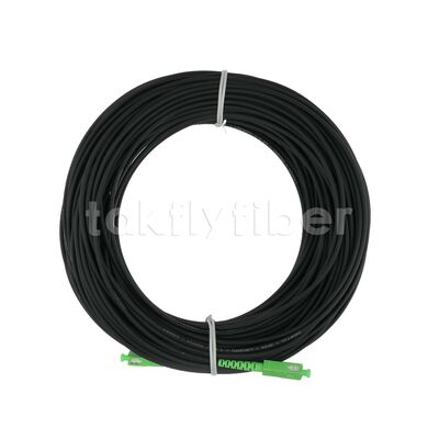 Câble de raccordement fibre optique monomode FTTH extérieur haute résistance 3.0 Kevlar noir TPU SCAPC vers SCAPC SM G657B3