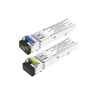 Module émetteur-récepteur SFP 1,25 Gbit/s 20 km LC Portée Tx1310nm/Rx1550nm Bidirectionnel pour Data Center FTTH FTTX