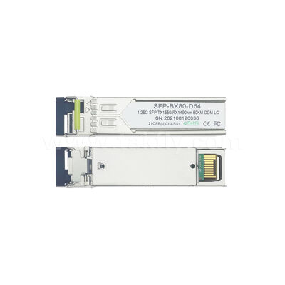 Transcepteur optique bidirectionnel SFP 1,25 Gbps 80 km LC Reach Tx1490nm/Rx1550nm pour le centre de données FTTX