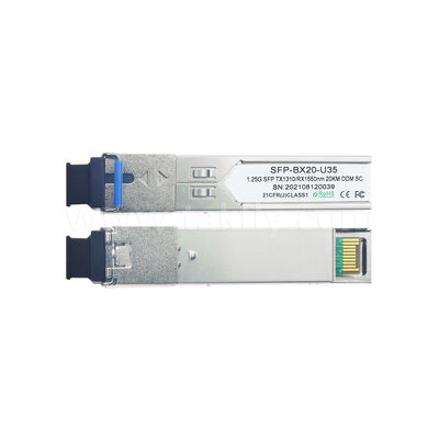 SFP 1.25Gbps 20KM SC Bi-directionnel module émetteur-récepteur optique pour le centre de données AI FTTX